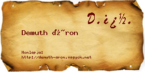Demuth Áron névjegykártya